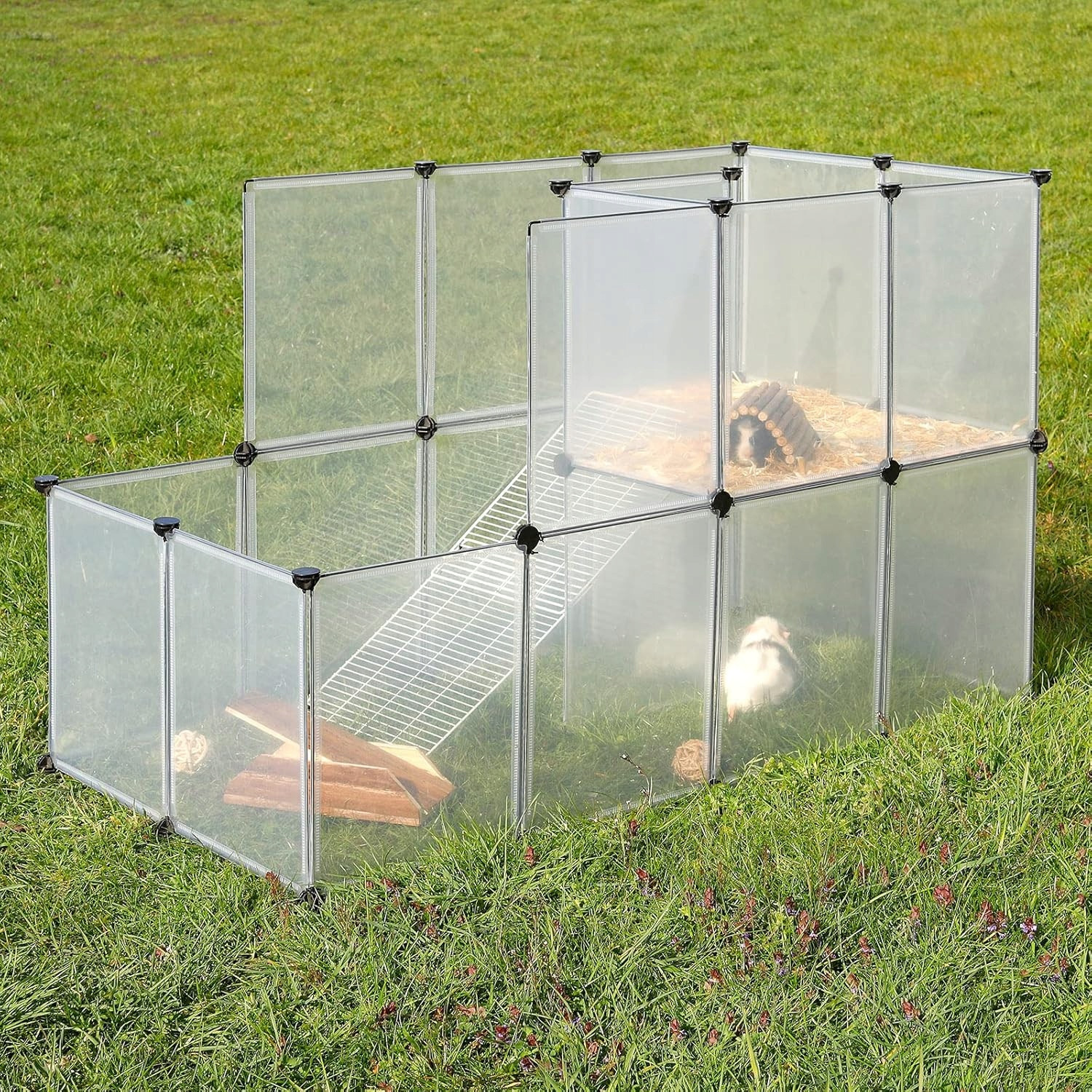 lionto Výběh pro králíka plastový 2 patra 145x73x93 cm