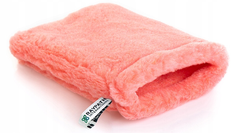 Růžová rukavice na suchý prach pro pavučinovou srst Raypath