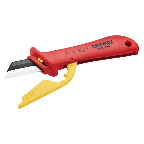 VDE nůž MKV709 1000V s vyměnitelnou čepelí Teng Tools 293270104