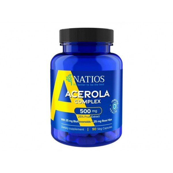 NATIOS Acerola Complex, 500 mg, vegan, 90 kapslí