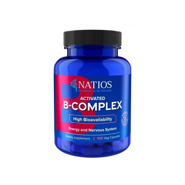 NATIOS Activated B-Complex, Aktivní formy vitamínů B, vegan, 100 kapslí