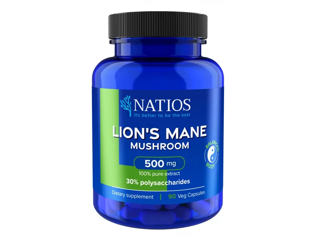 NATIOS Lion's Mane Extract, 500 mg 90 kapslí