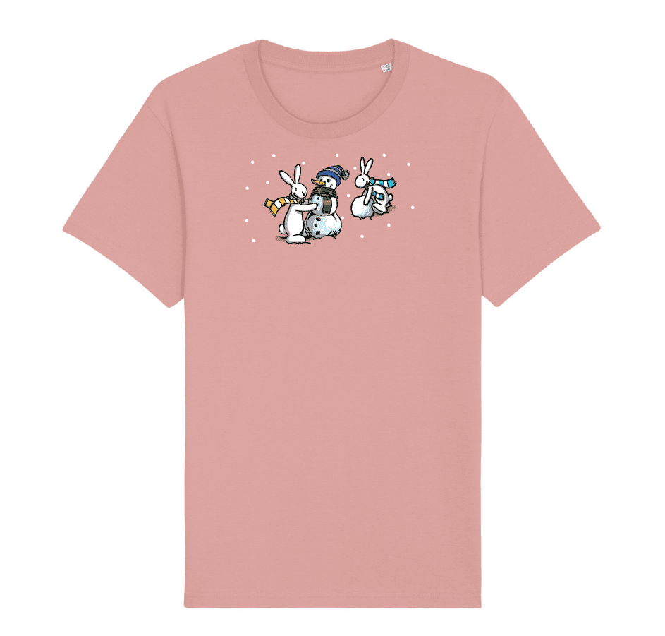 Tričko Bob a Bobek v zime růžové