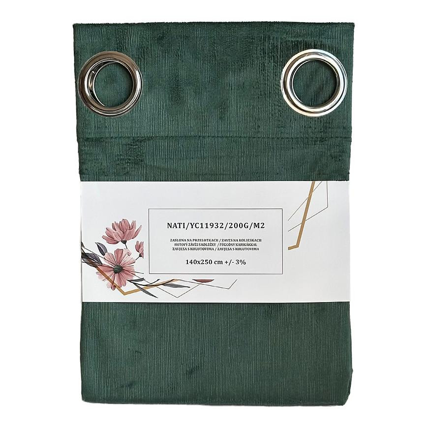 Závěs s oky YC11932/200G/003/140x250 cm zelený