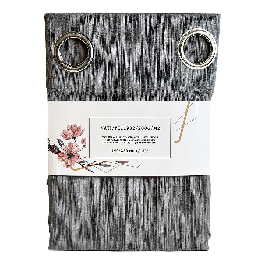 Závěs s oky YC11932/200G/053/140x250 cm šedý