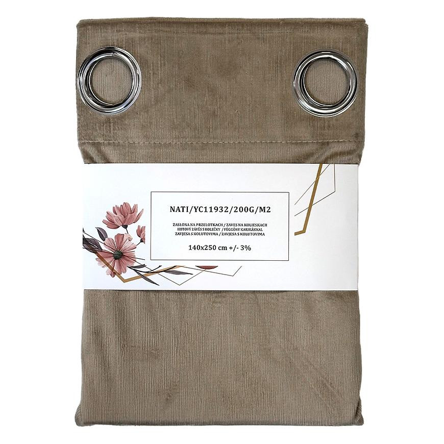 Závěs s oky YC11932/200G/060/140x250 cm béžový