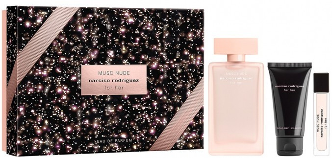 Narciso Rodriguez For Her Musc Nude - EDP 100 ml + tělové mléko 50 ml + EDP 10 ml