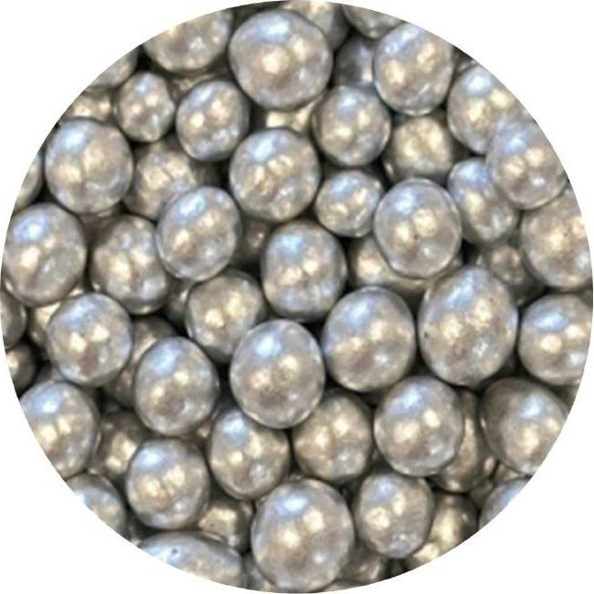 Cukrovo-rýžové perly stříbrné 7mm 80g - I LOVE CAKES