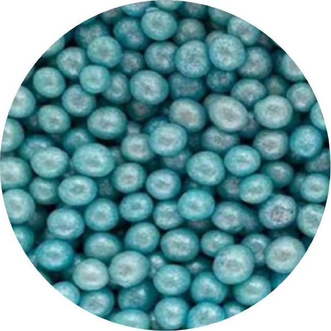 Cukrovo-rýžové perly modré perleťové 5mm 80g - I LOVE CAKES