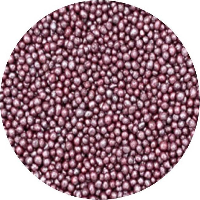 Cukrové perličky metalické tmavě růžové 2mm 80g - I LOVE CAKES