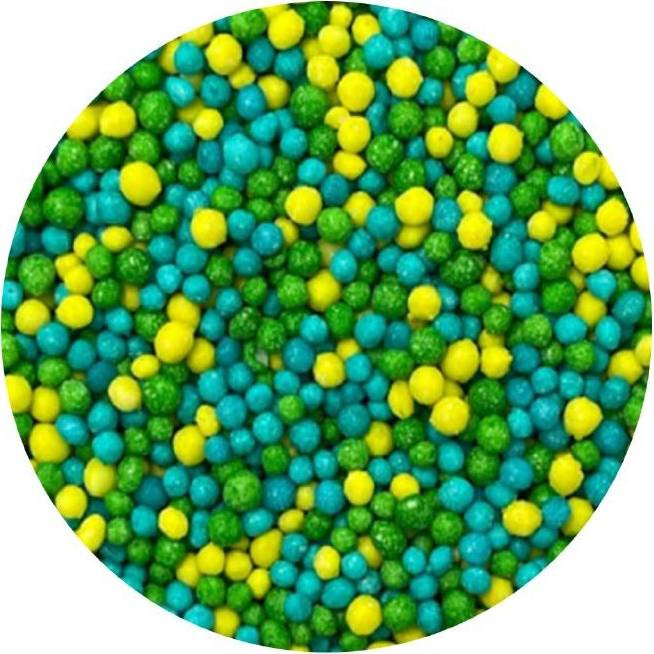 Cukrový máček modro-zeleno-žlutý 1kg - I LOVE CAKES