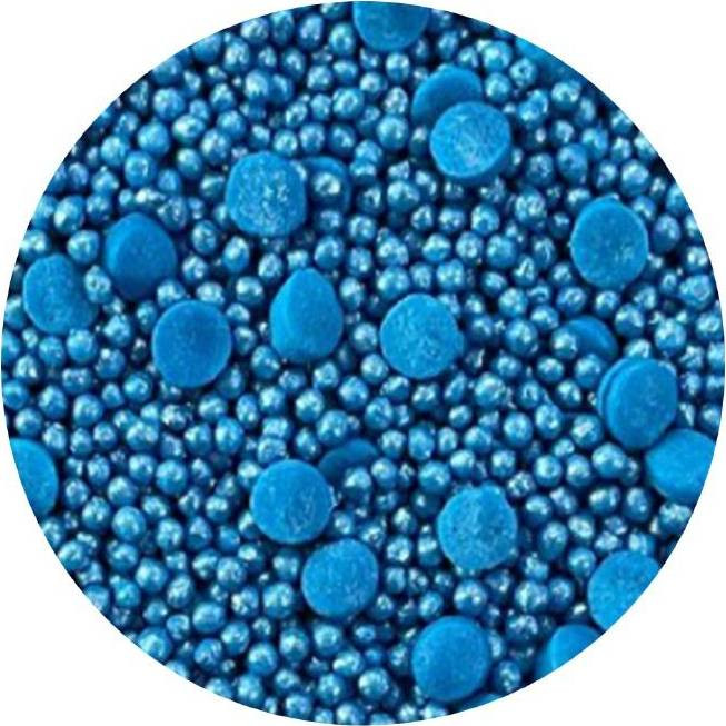 Cukrové zdobení metalizované modré konfety 1kg - I LOVE CAKES