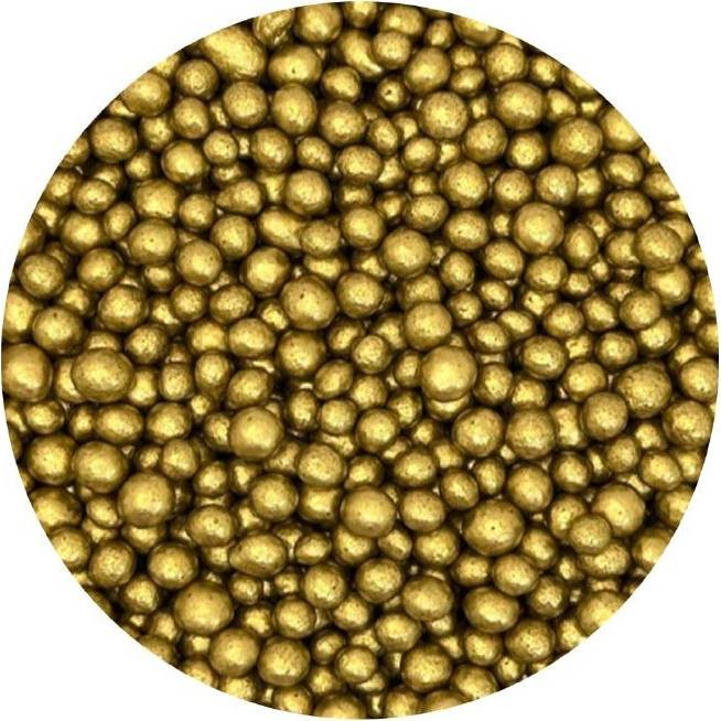 Cukrovo-rýžové perly antik zlaté 5mm 1kg - I LOVE CAKES