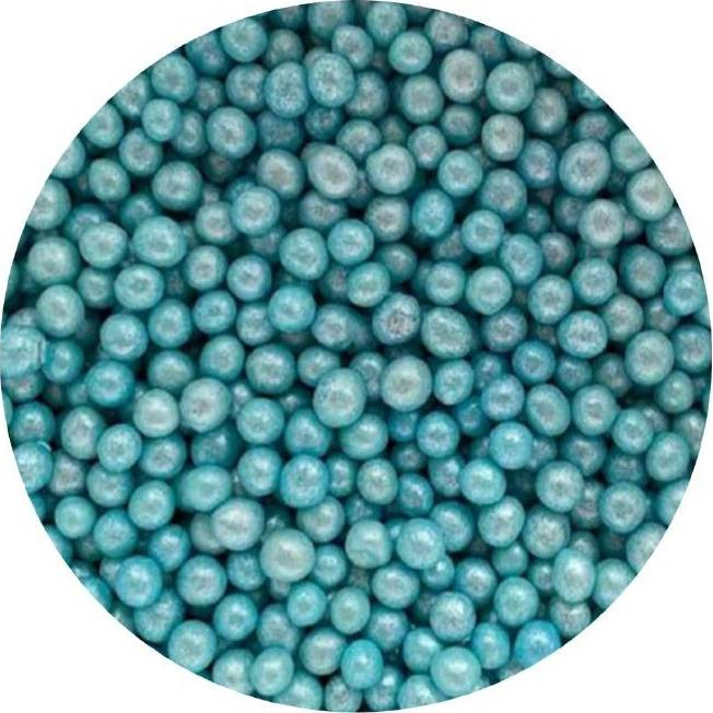 Cukrovo-rýžové perly modře perleťové 5mm 1kg - I LOVE CAKES