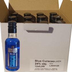 Curacao Blue 24% 50ml x12 Fruko Schulz mini etik2