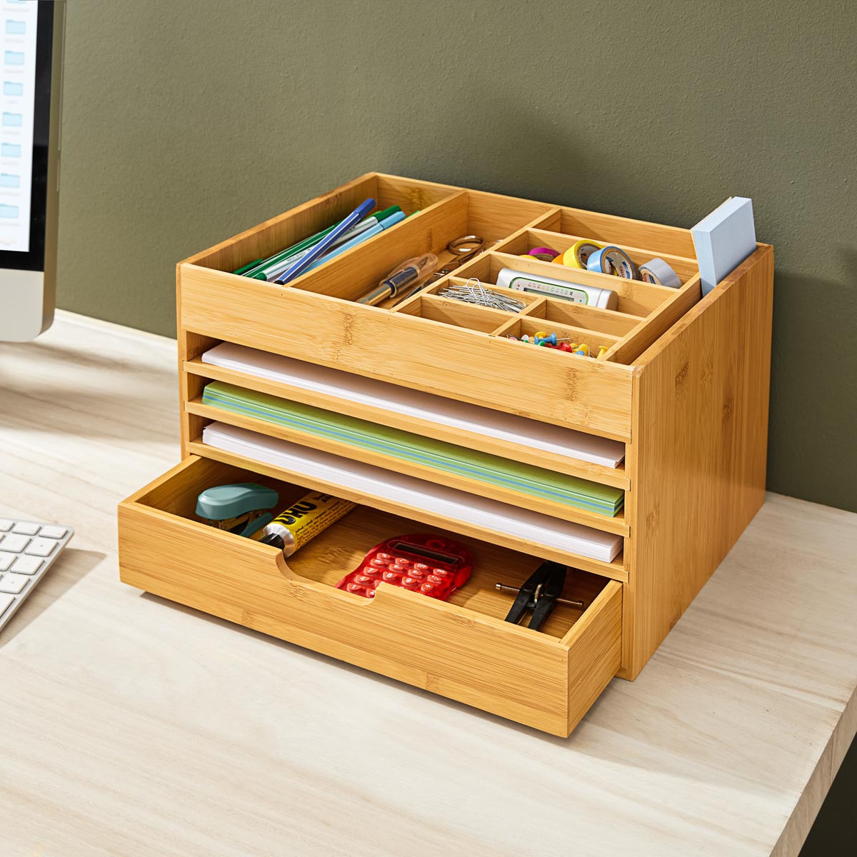 Die moderne Hausfrau Bambusový stolní organizér