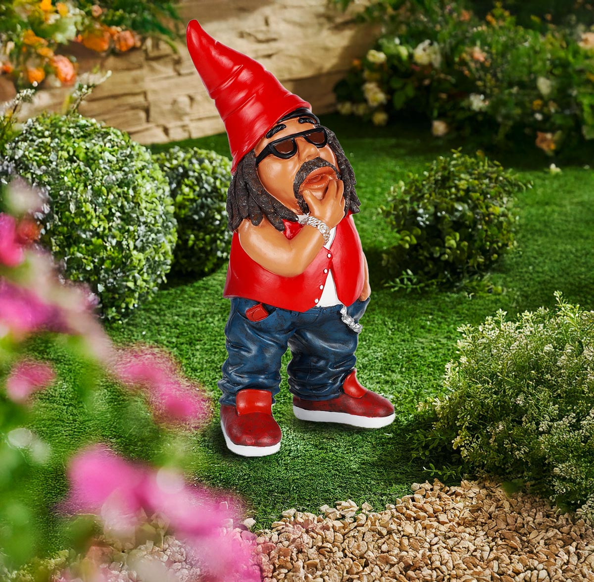 Haushalt international Zahradní trpaslík Mr. Cool, červený