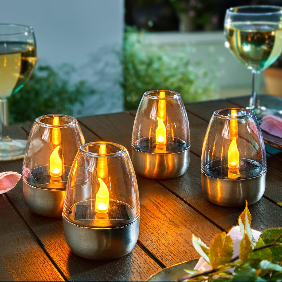 Die moderne Hausfrau Solární LED lucerna Design, 4 ks