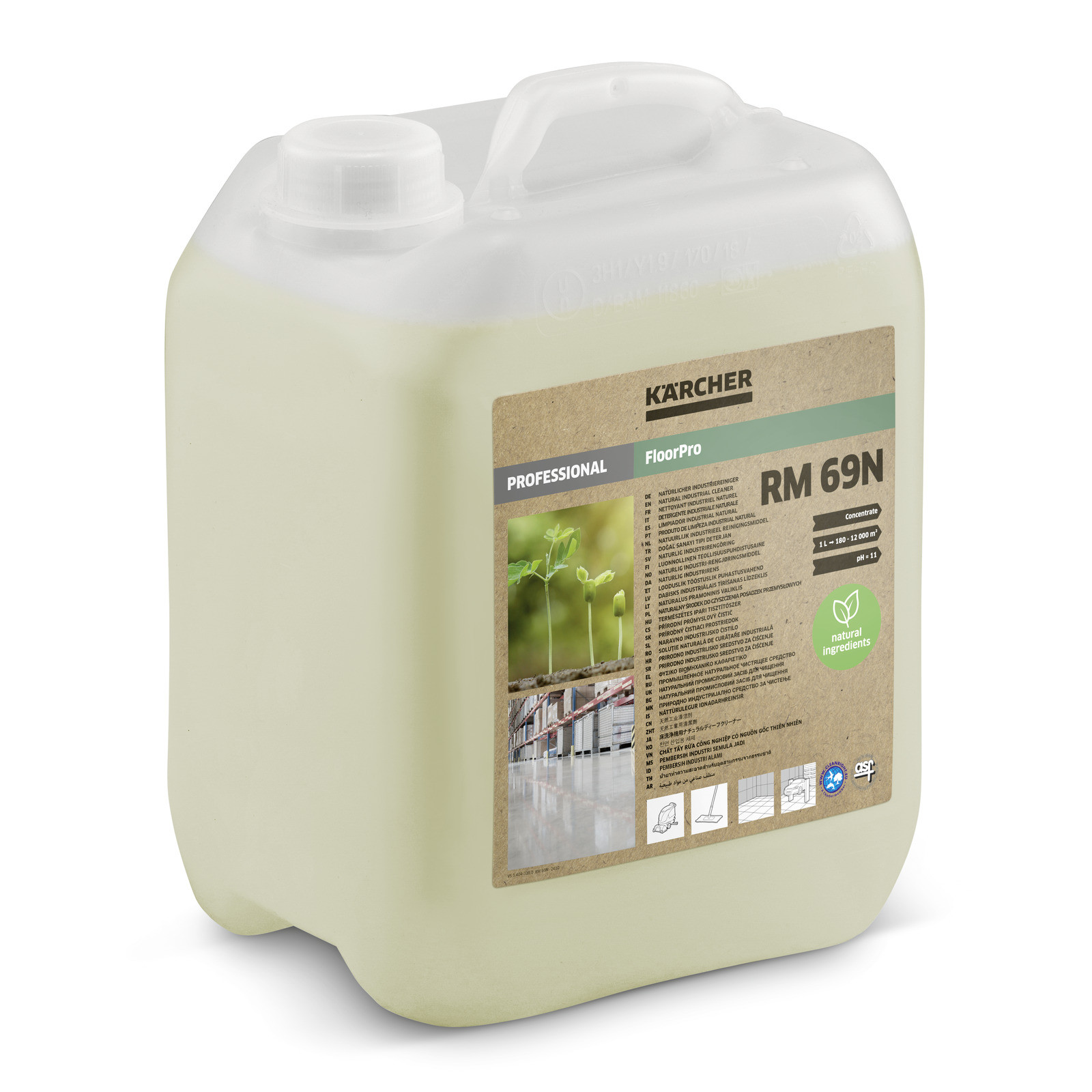 Kärcher FloorPro přírodní průmyslový čistič RM 69N, 5l