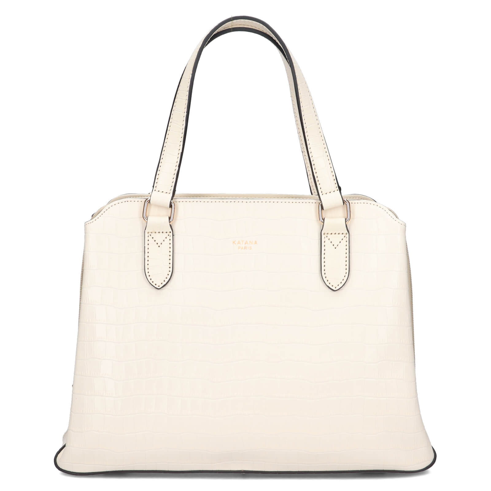 Elegantní dámská kožená kabelka Katana Tióna - krémová