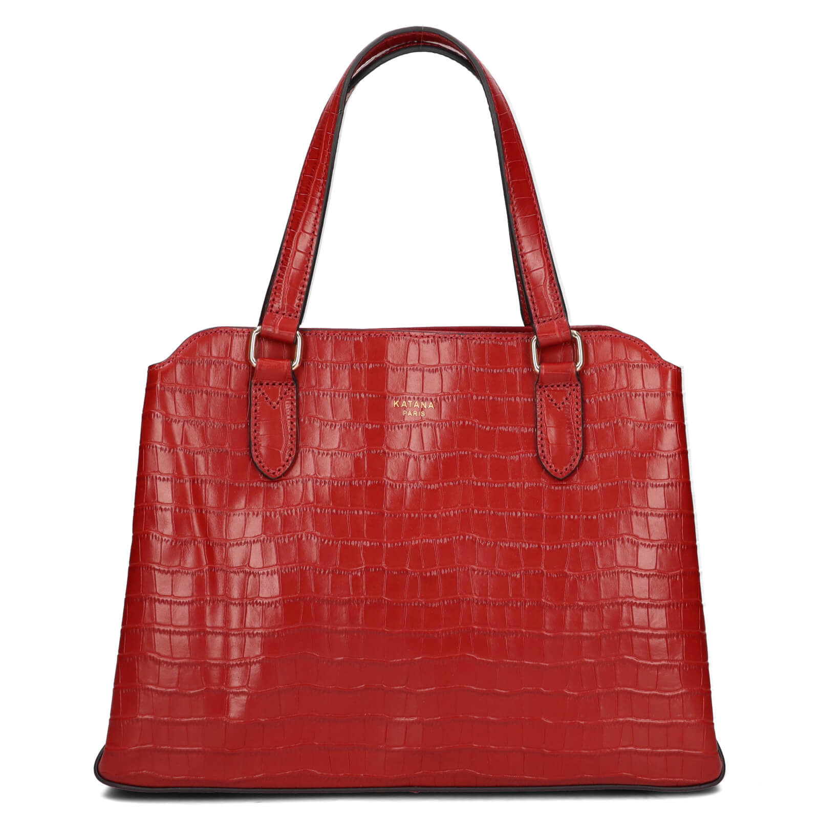 Elegantní dámská kožená kabelka Katana Tióna - tmavě červená