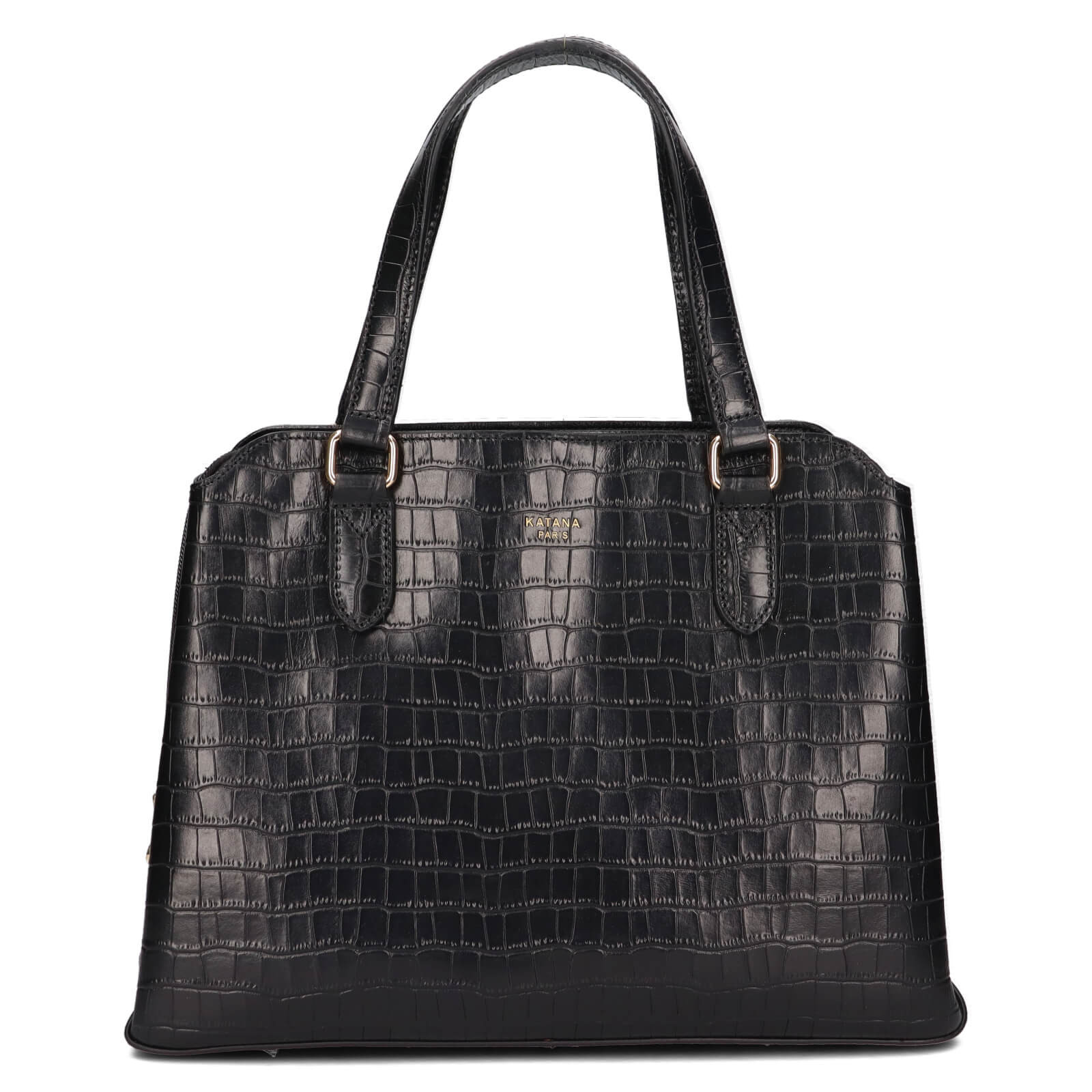 Elegantní dámská kožená kabelka Katana Tióna - černá