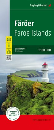 Faerské ostrovy 1:90 000 / silniční a rekreační mapa