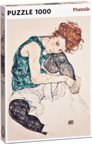 1000 d. Schiele - Sedící dívka