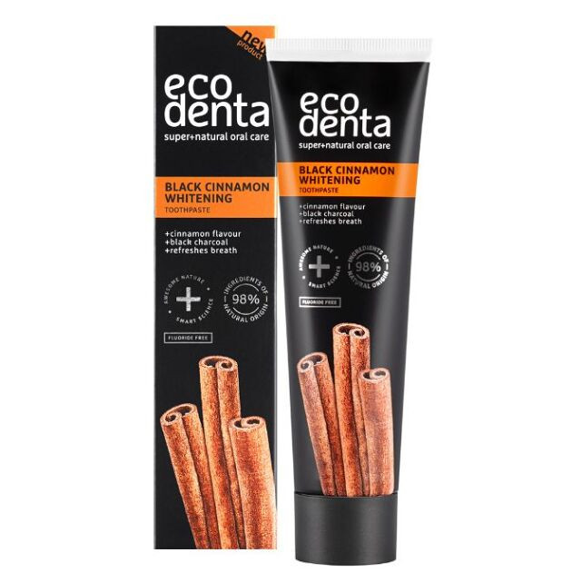 ECODENTA Černá zubní pasta s příchutí skořice 100 ml