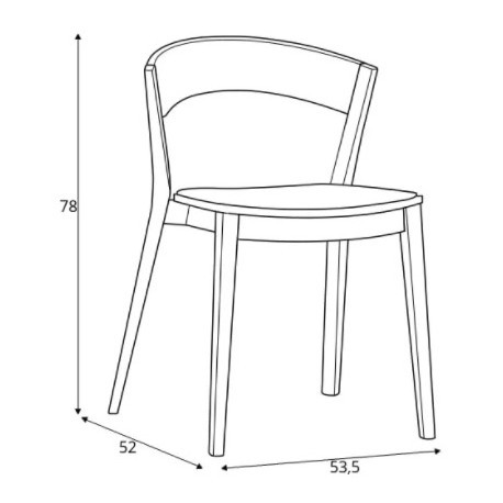 Paged meble contract Jídelní židle Archer A-4801 Provedení čalouněný panel sedáku GALERIE - Moření Paged Contract mořený buk GALERIE - Čalounění Paged LÁTKY 1/ ETNA, INARI, MILTON, ARIZONA, ELEGANT, VELVET