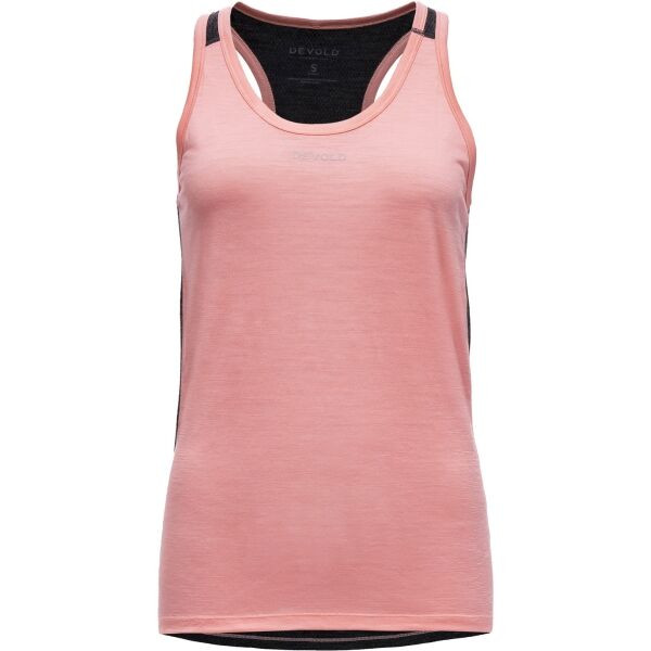 Devold RUNNING MERINO 130 TANK Dámské tílko, růžová, velikost