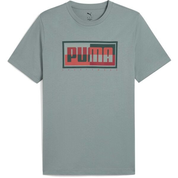Puma GRAPHIC PUMA GOX TEE Pánské triko, zelená, velikost