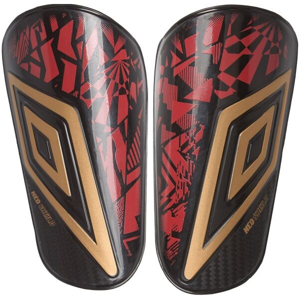 Umbro NEO SHIELD GUARD W/SLEEVE Fotbalové chrániče, červená, velikost