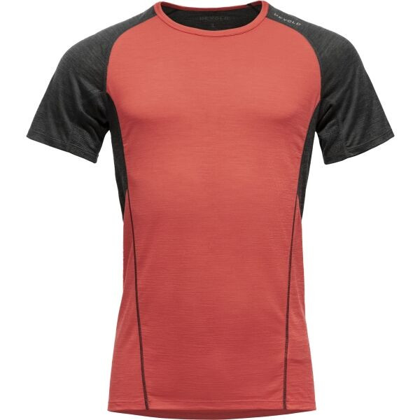 Devold RUNNING MERINO 130 SHIRT MAN Pánské triko, červená, velikost