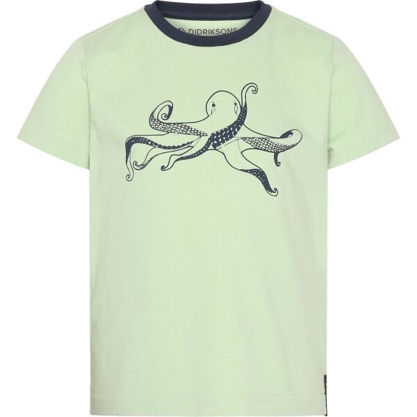 DIDRIKSONS MYNTA Chlapecké tričko, světle zelená, velikost