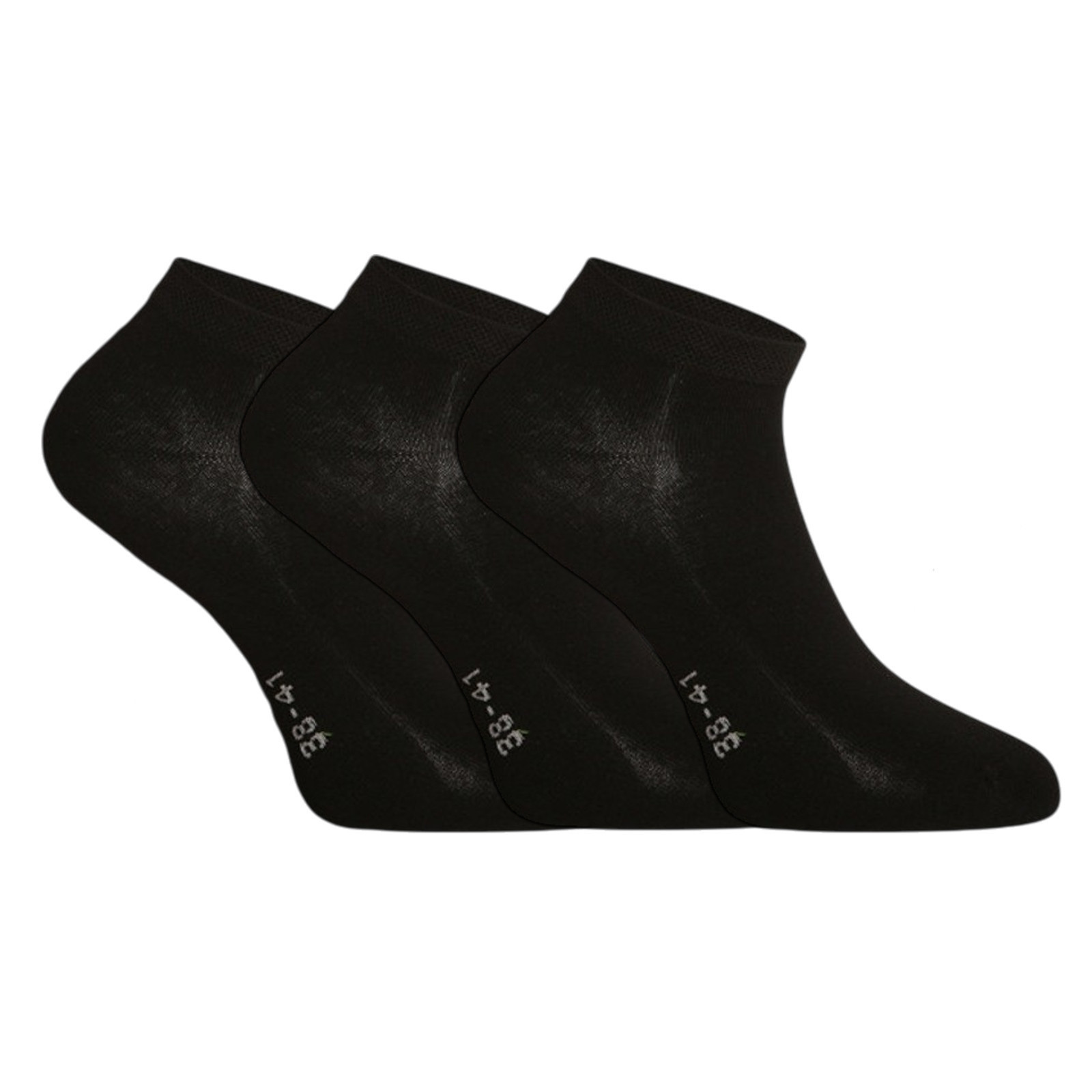 3PACK ponožky Gino bambusové černé (82005) M