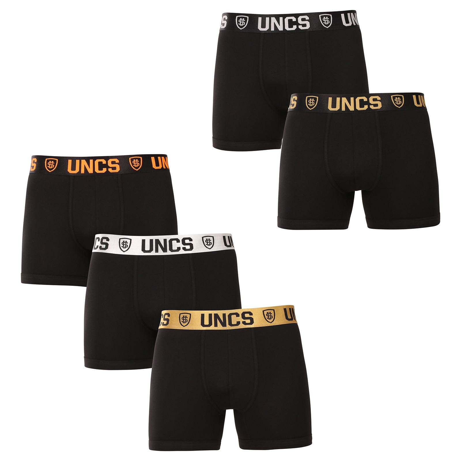 5PACK pánské boxerky UNCS černé (24Z167PSPP) L, trenky / trenýrky