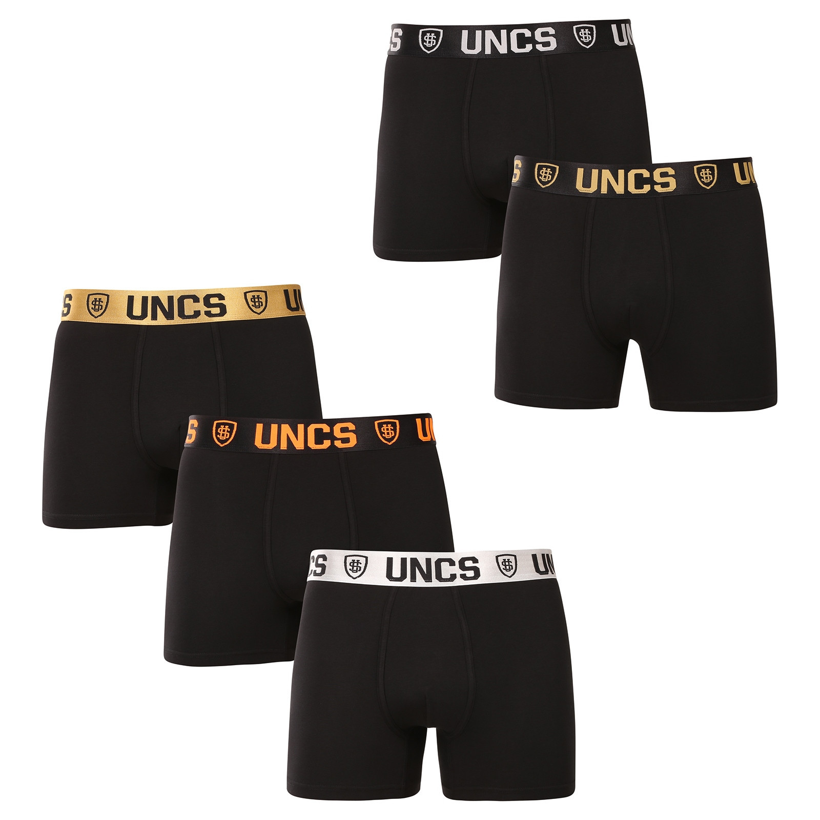 5PACK pánské boxerky UNCS černé (24Z162PSPP) XXL, trenky / trenýrky