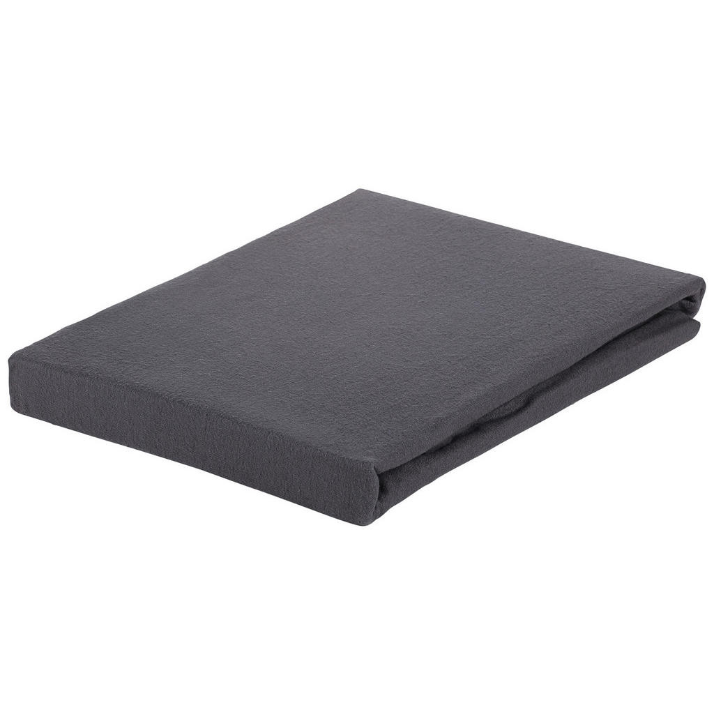 Esposa Flanell-Spannleintuch, biber, antracitová, 200/200 cm