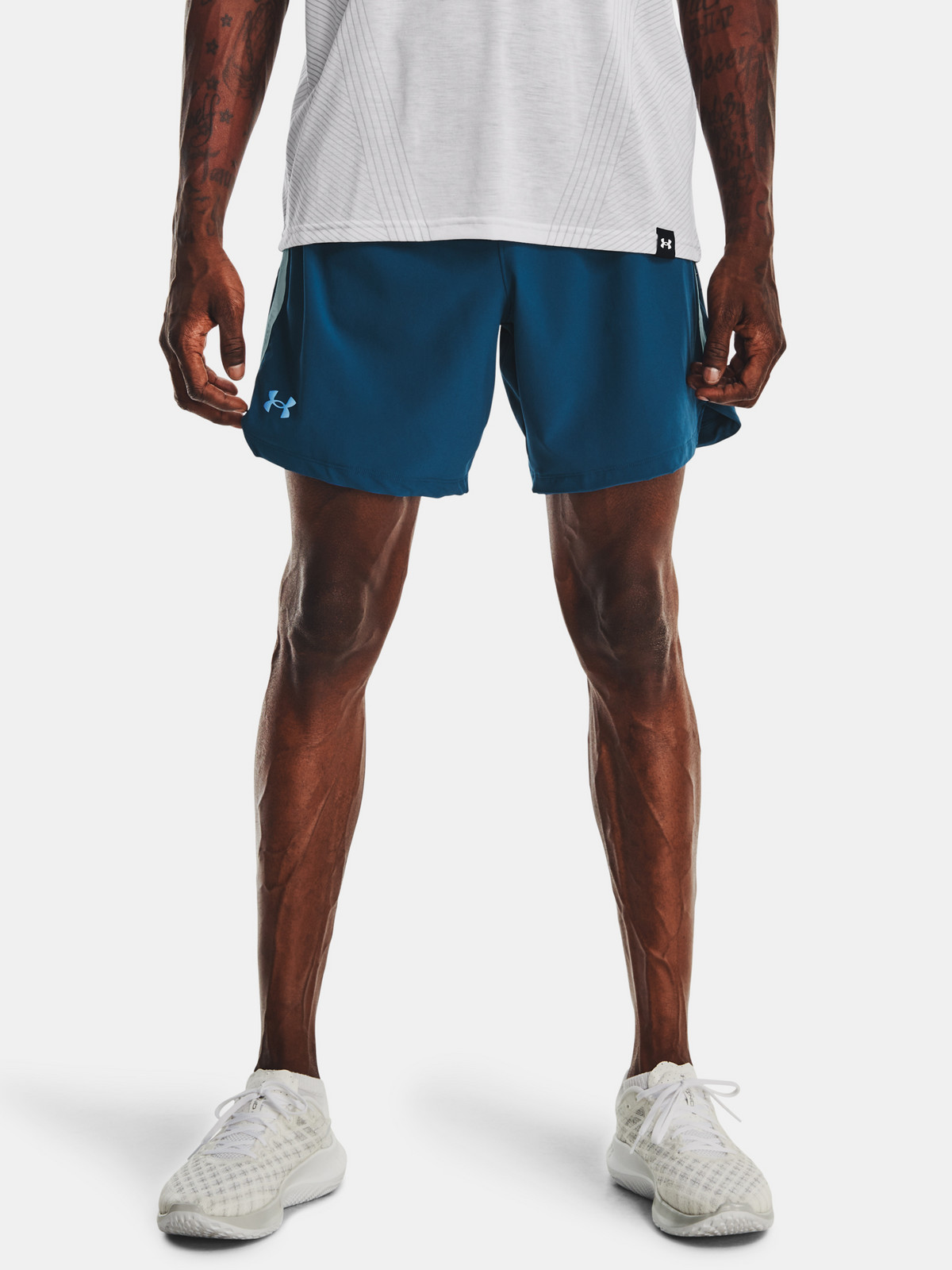 Under Armour Kraťasy UA SPEEDPOCKET 7'' SHORT-BLU - Pánské
