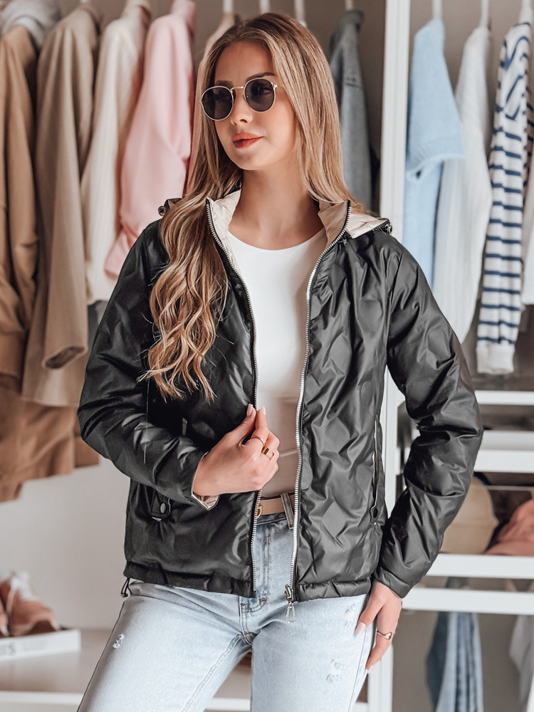 Kurtka damska przejściowa dwustronna SYLVIAN czarna Dstreet