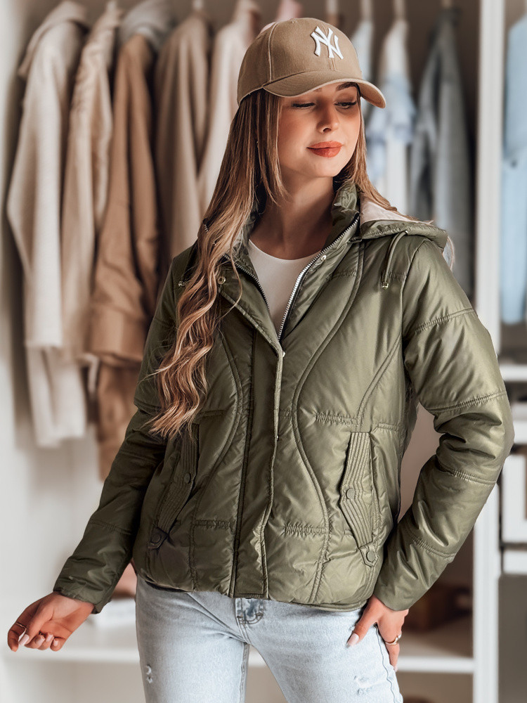 Kurtka damska przejściowa pikowana MARISSIA zielona Dstreet