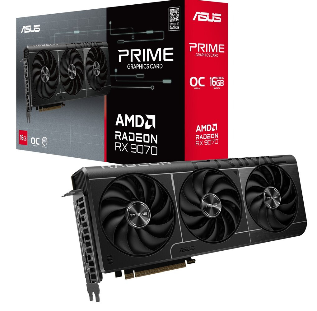 ASUS Prime Radeon RX 9070 OC 16GB, 90YV0LI1-M0NA00