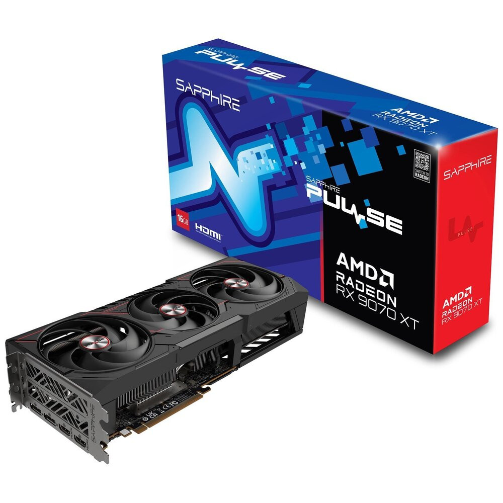 SAPPHIRE PULSE AMD RADEON RX 9070 GAMING 16GB, 11349-03-20G