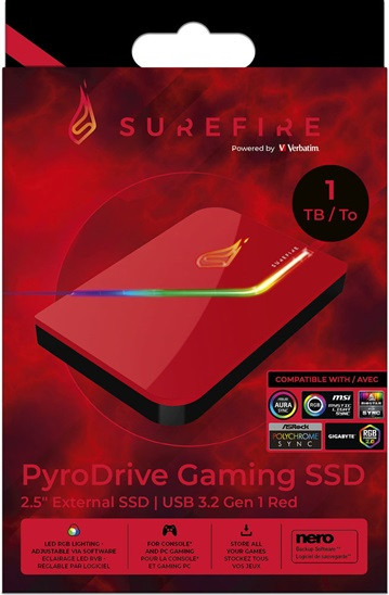 Surefire PyroDrive Gaming SSD 1 TB 53693, 925527