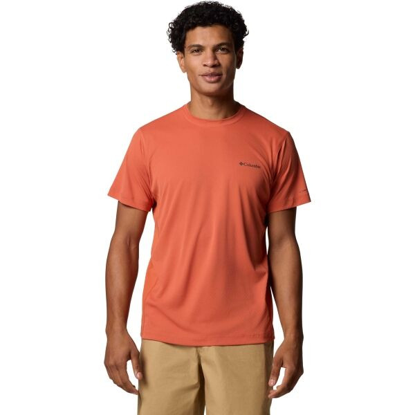 Columbia ZERO RULES LIGHT SS GRAPHIC CREW Pánské triko, červená, velikost