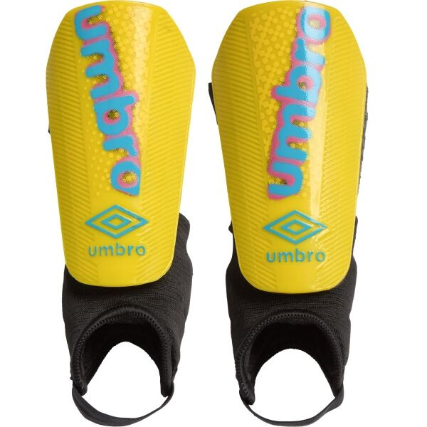 Umbro STRATUS GUARD W/ANKLE SOCK - JNR Dětské fotbalové chrániče, žlutá, velikost