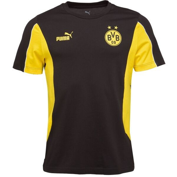 Puma BORUSSIE DORTMUND ARCHIVE TEE Pánské fanouškovské triko, černá, velikost