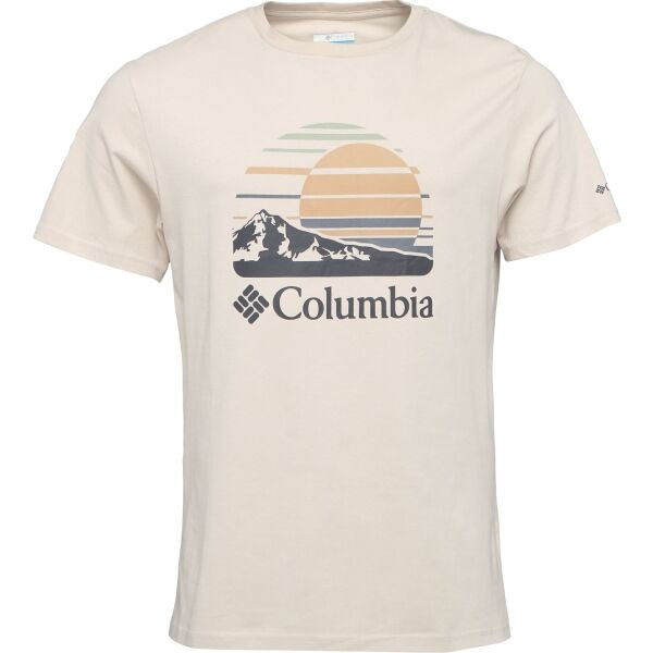 Columbia PATH LAKE GRAPHIC TEE II Pánské triko, béžová, velikost