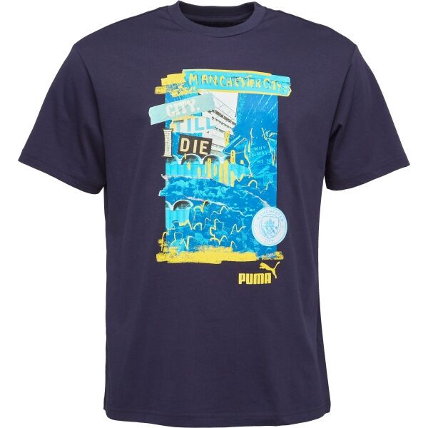 Puma MANCHESTER CITY FC NRGY+ TEE Pánské triko, tmavě modrá, velikost